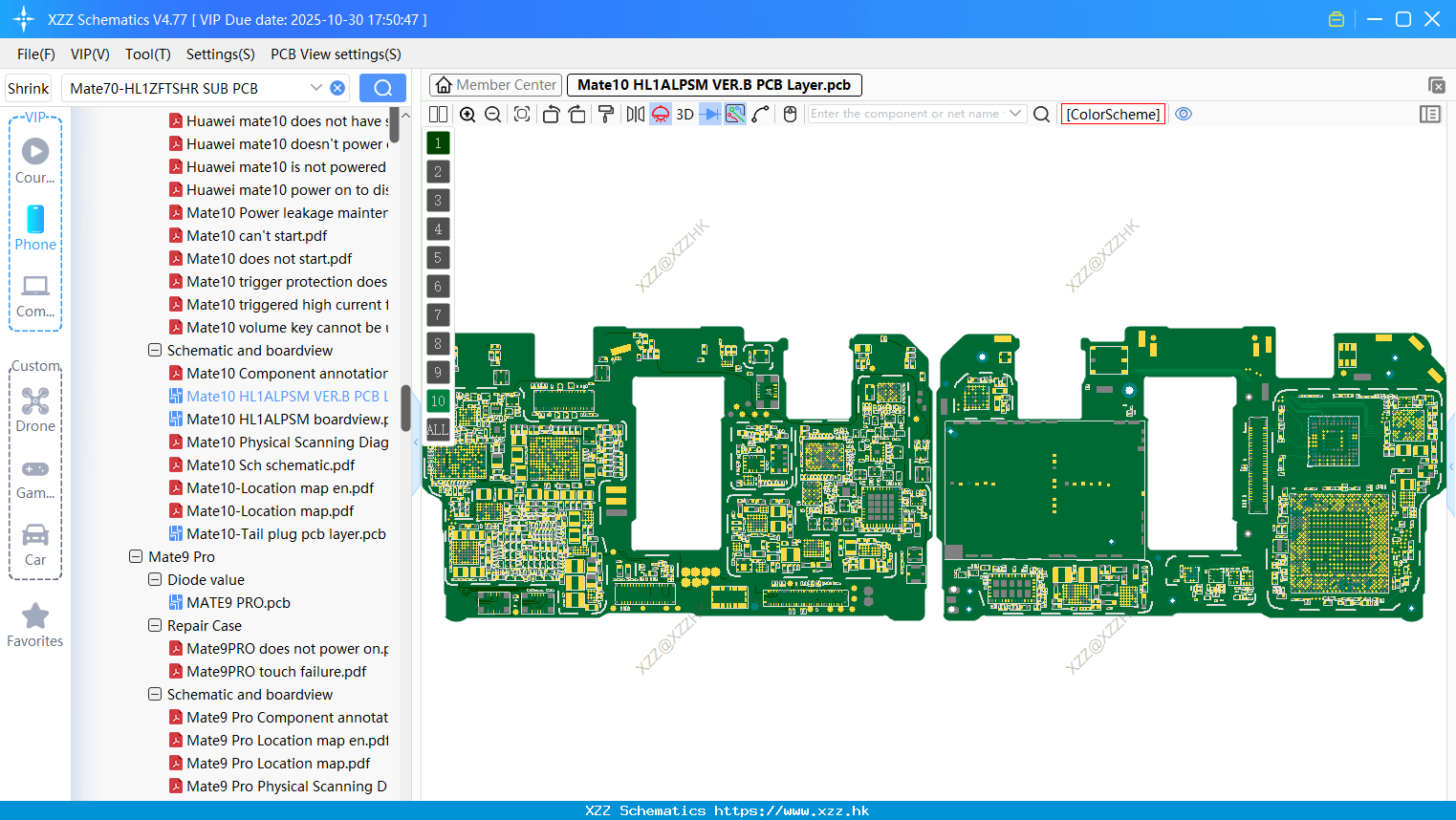 Huawei Mate10 HL1ALPSM VER.B PCB Layer